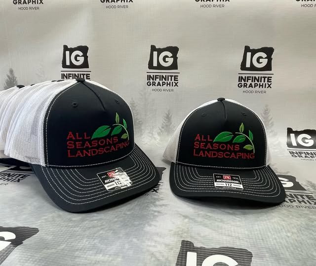 All Seasons Landscaping embroidered trucker hats